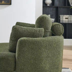 Moderne draaibare fauteuil met opbergpoef
