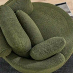 Moderne draaibare fauteuil met opbergpoef