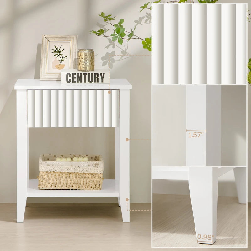 Nachtkastje met lade en en open vak