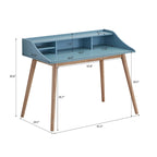 Bureau met opzetstuk en open planken