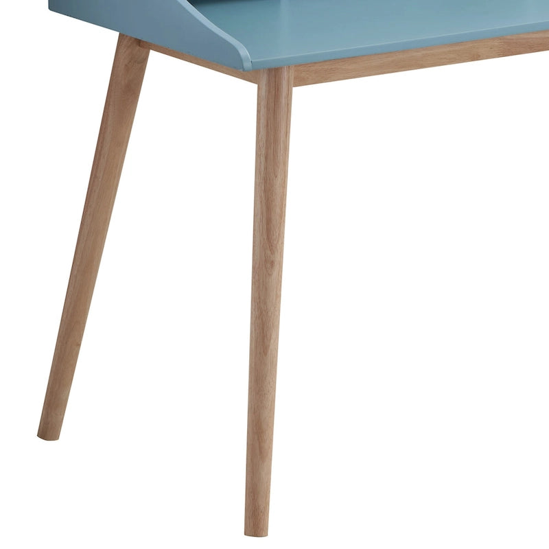 Bureau met opzetstuk en open planken