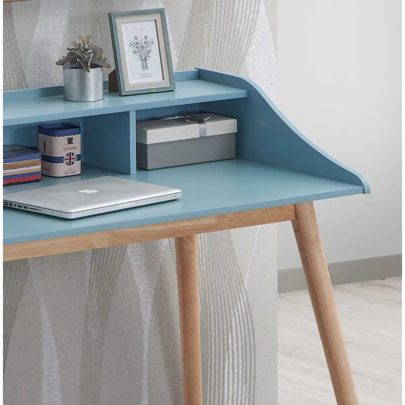 Bureau met opzetstuk en open planken