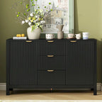 Dressoirkast met golfdesign – 3 laden, 3 verstelbare planken en softclose deuren