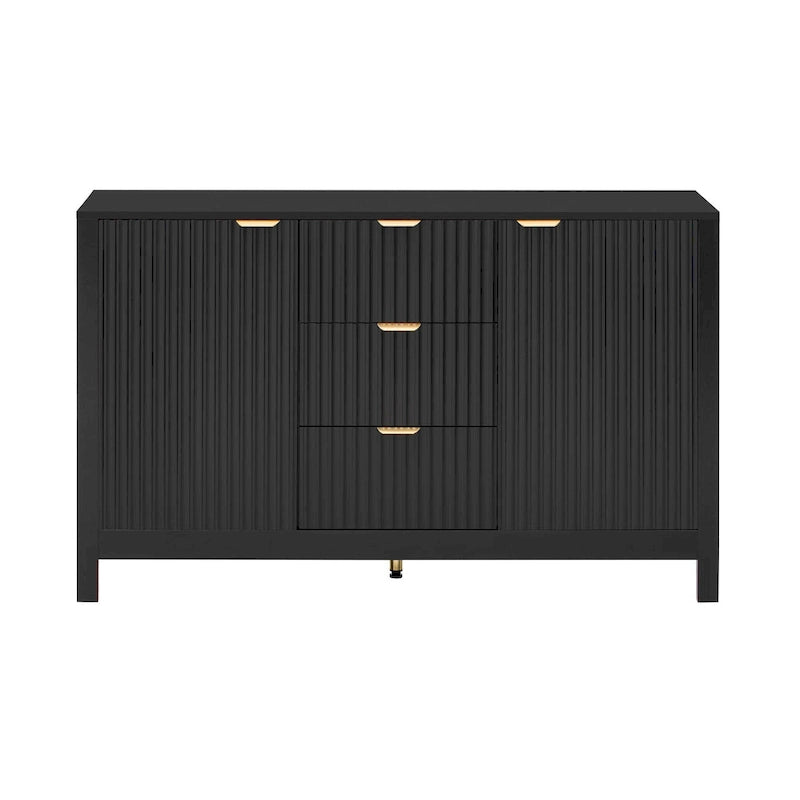 Dressoirkast met golfdesign – 3 laden, 3 verstelbare planken en softclose deuren