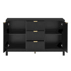 Dressoirkast met golfdesign – 3 laden, 3 verstelbare planken en softclose deuren