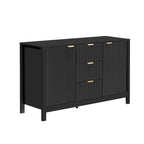 Dressoirkast met golfdesign – 3 laden, 3 verstelbare planken en softclose deuren