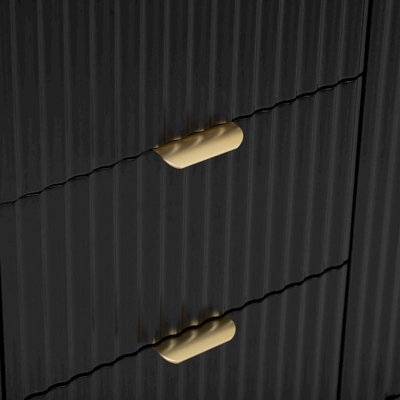 Dressoirkast met golfdesign – 3 laden, 3 verstelbare planken en softclose deuren