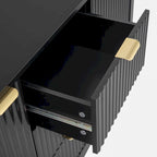 Dressoirkast met golfdesign – 3 laden, 3 verstelbare planken en softclose deuren