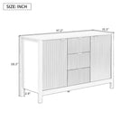 Dressoirkast met golfdesign – 3 laden, 3 verstelbare planken en softclose deuren