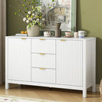 Dressoirkast met golfdesign – 3 laden, 3 verstelbare planken en softclose deuren