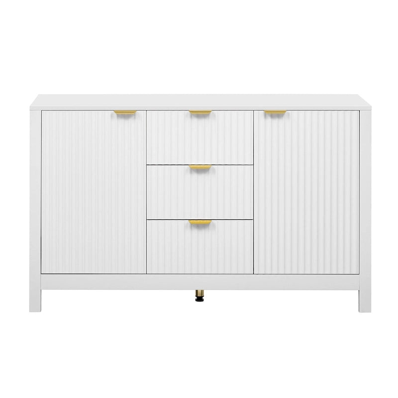 Dressoirkast met golfdesign – 3 laden, 3 verstelbare planken en softclose deuren