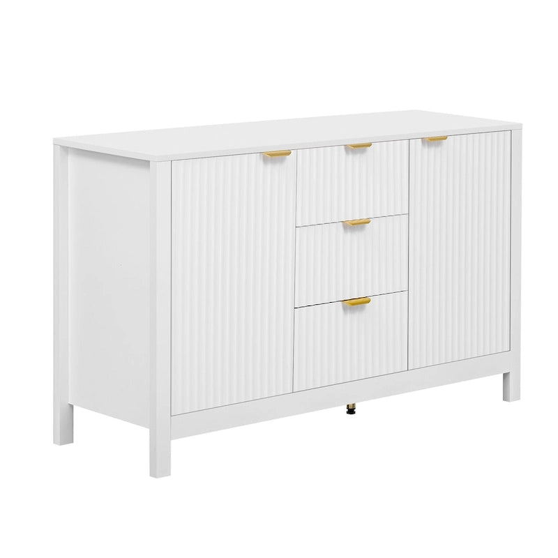 Dressoirkast met golfdesign – 3 laden, 3 verstelbare planken en softclose deuren