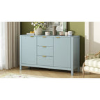 Dressoirkast met golfdesign – 3 laden, 3 verstelbare planken en softclose deuren