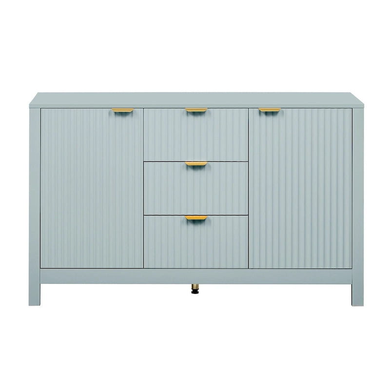Dressoirkast met golfdesign – 3 laden, 3 verstelbare planken en softclose deuren