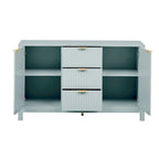 Dressoirkast met golfdesign – 3 laden, 3 verstelbare planken en softclose deuren