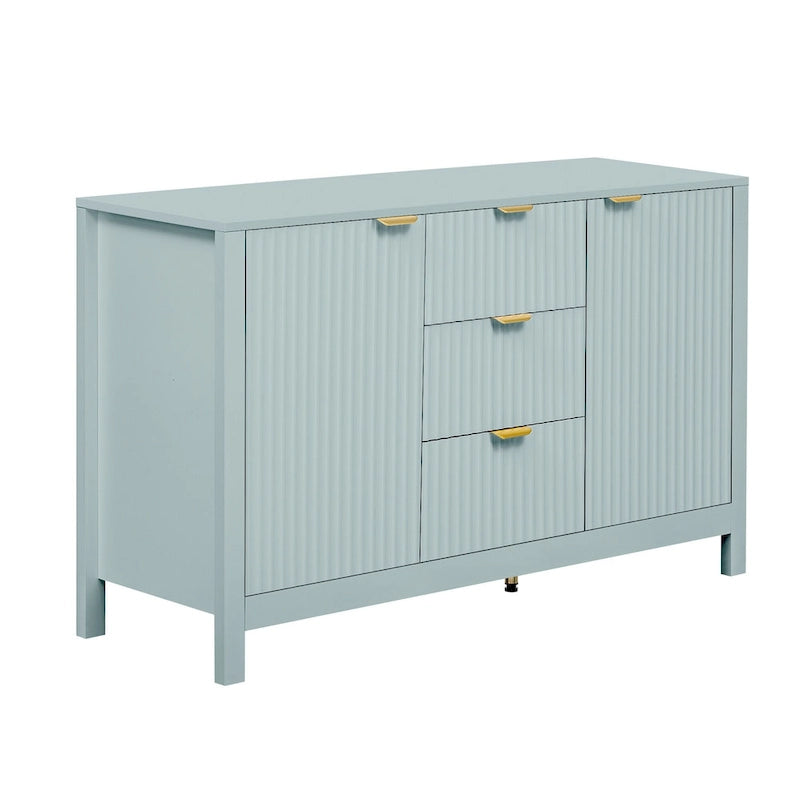 Dressoirkast met golfdesign – 3 laden, 3 verstelbare planken en softclose deuren