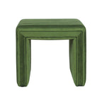 Voetenbank Ottoman met Kanaalgestoffeerd Groen Fluweel, 48 cm