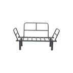 Tweezitsbank met metalen frame en afneembare kussens