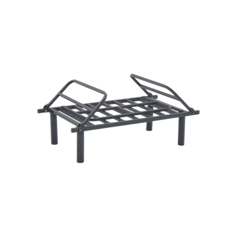 Tweezitsbank met metalen frame en afneembare kussens