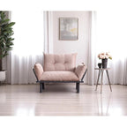 Tweezitsbank met metalen frame en afneembare kussens