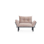 Tweezitsbank met metalen frame en afneembare kussens