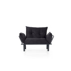Tweezitsbank met metalen frame en afneembare kussens