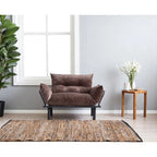 Tweezitsbank met metalen frame en afneembare kussens