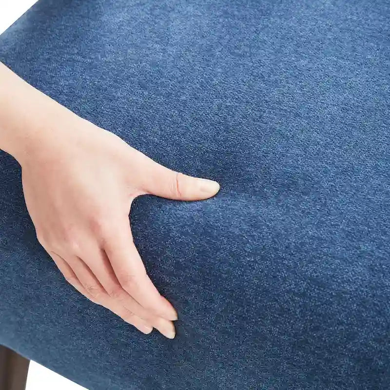 Gestoffeerde Fauteuil uit het Midden van de Eeuw met Massief Houten Frame en Ottoman