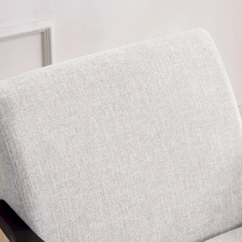 Gestoffeerde Fauteuil uit het Midden van de Eeuw met Massief Houten Frame en Ottoman