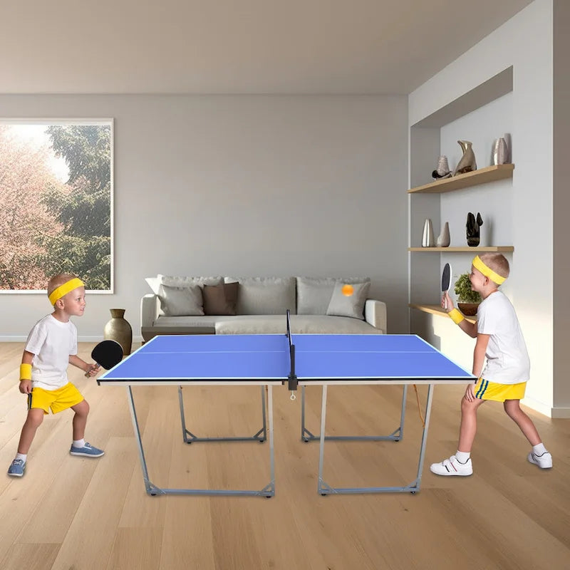 Opvouwbare Middelgrote Tafeltennistafelset met Net, Batjes en Ballen