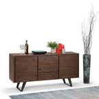 Modern industrieel dressoir van 150 cm van massief hout en metaal