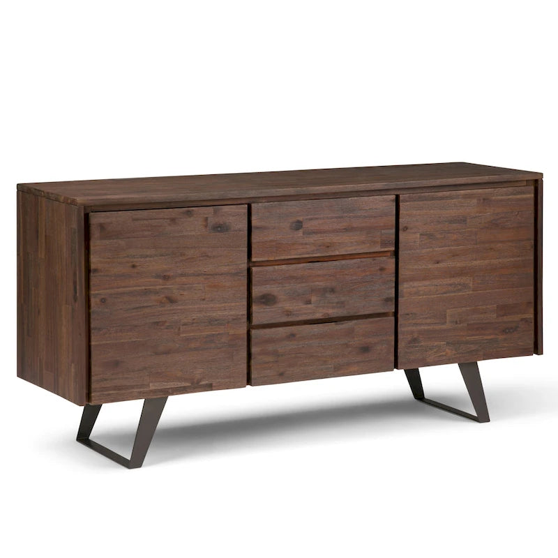 Modern industrieel dressoir van 150 cm van massief hout en metaal