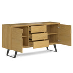 Modern industrieel dressoir van 150 cm van massief hout en metaal