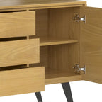 Modern industrieel dressoir van 150 cm van massief hout en metaal