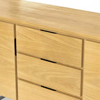 Modern industrieel dressoir van 150 cm van massief hout en metaal