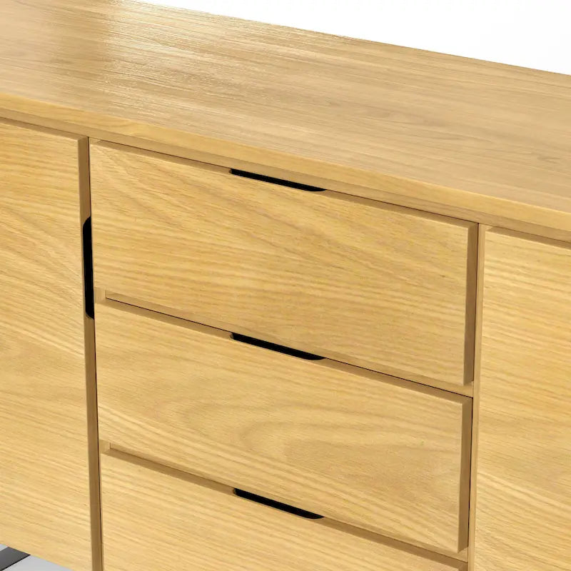 Modern industrieel dressoir van 150 cm van massief hout en metaal