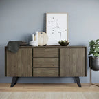Modern industrieel dressoir van 150 cm van massief hout en metaal