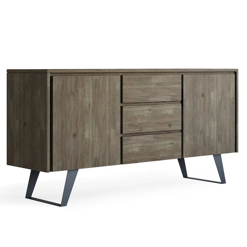 Modern industrieel dressoir van 150 cm van massief hout en metaal