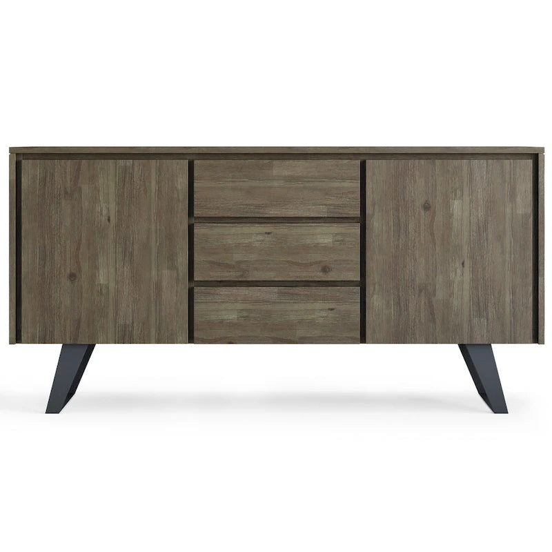 Modern industrieel dressoir van 150 cm van massief hout en metaal