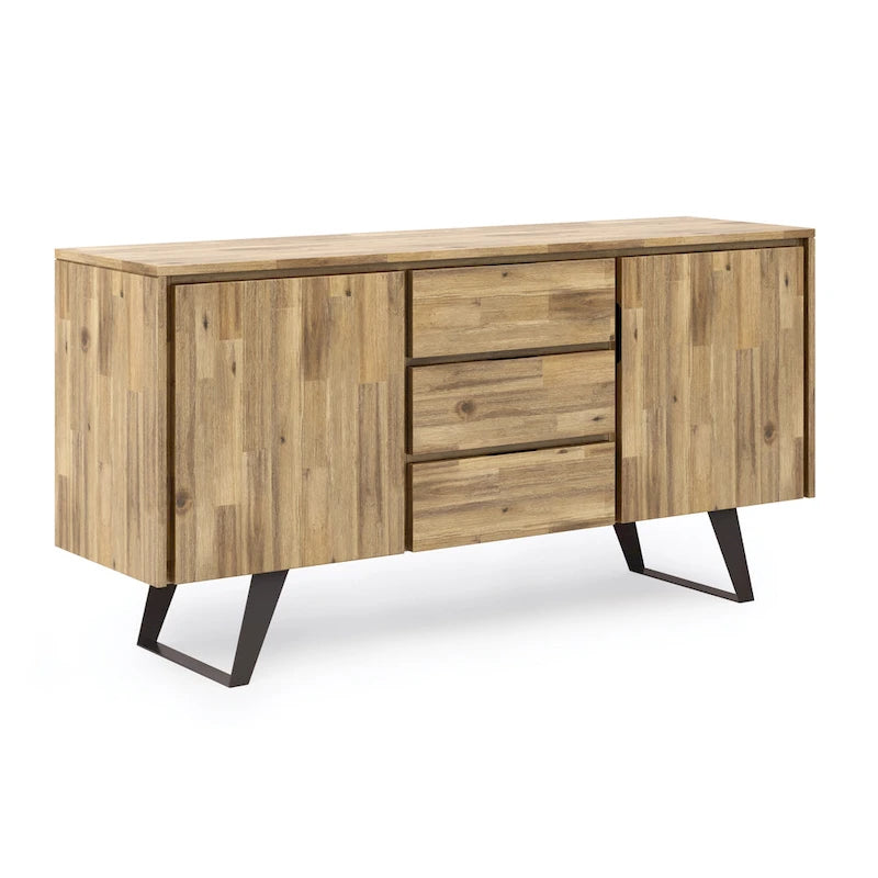 Modern industrieel dressoir van 150 cm van massief hout en metaal