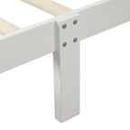 Tweepersoons houten platformbed met hoofdbord en voetbord