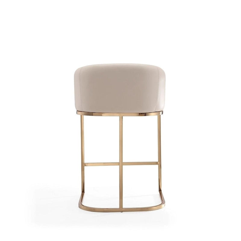 Mid-century barkruk op toonbankhoogte met gouden voet
