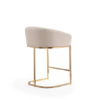 Mid-century barkruk op toonbankhoogte met gouden voet
