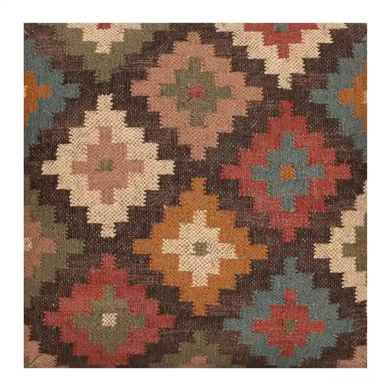 Handgemaakte Kilim gestoffeerde Ottomaanse kruk