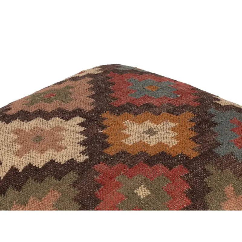 Handgemaakte Kilim gestoffeerde Ottomaanse kruk