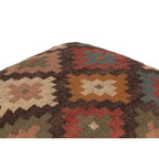 Handgemaakte Kilim gestoffeerde Ottomaanse kruk