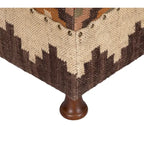 Handgemaakte Kilim gestoffeerde Ottomaanse kruk