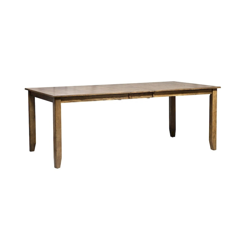 Antieke honingkleurige rechthoekige eettafel