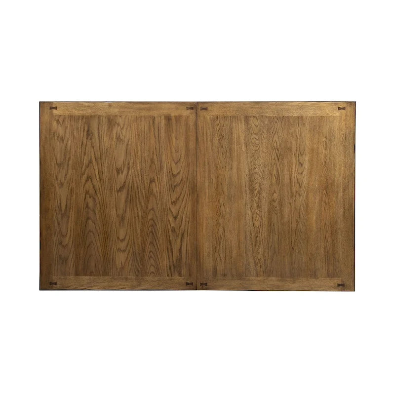 Antieke honingkleurige rechthoekige eettafel