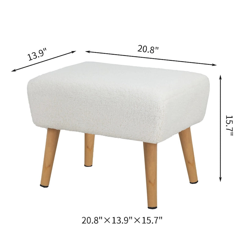 Voetenbankje met houten poten